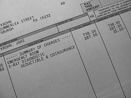 My hospital bill -- $1,005